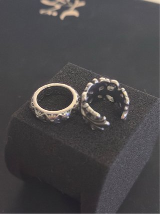 2 Anéis Chrome Hearts Prata