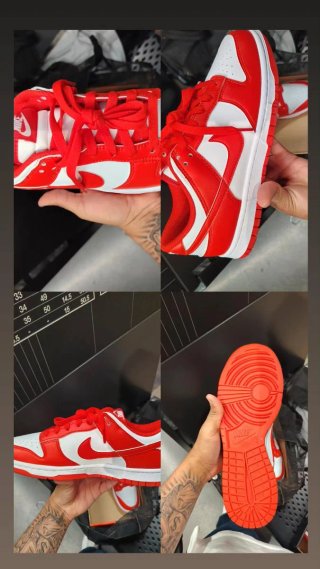 Nike Dunk Low Retro Rojo y Blanco