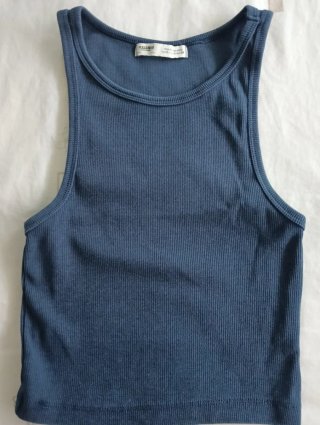 Pull&Bear Top Azul Talla S