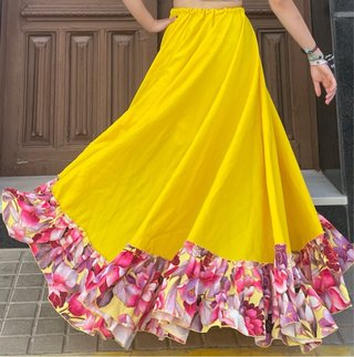 Falda flamenca mucho vuelo talla 34-38