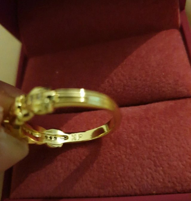 Anello placcato in oro 18K