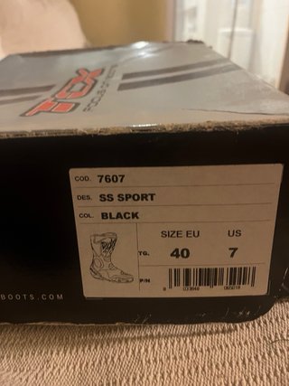 Botas Moto TCX SS Sport Negras Talla 40