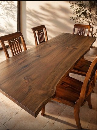 Mesa comedor madera natural rústica