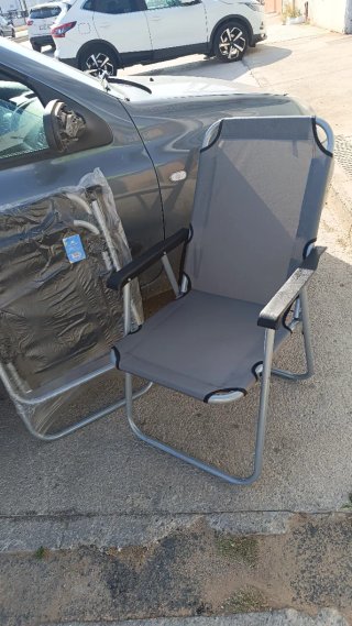 Sillas de verano plegables grises
