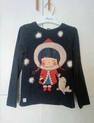 Camiseta algodón niña talla 7
