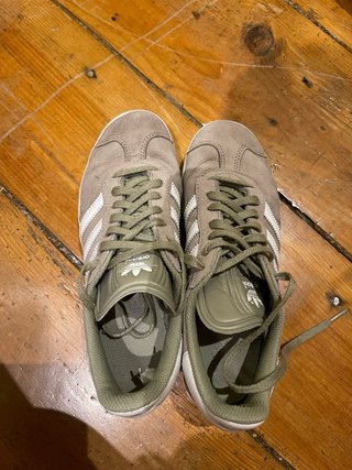 Adidas Gazelle Talla 39 1/3 Beige/Verde