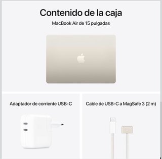 MacBook Air 15 pulgadas M4 Plata 16 Ram 512 GB
