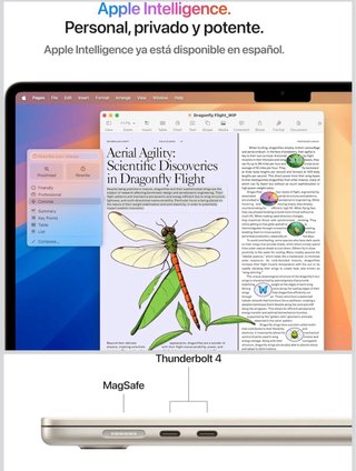 MacBook Air 15 pulgadas M4 Plata 16 Ram 512 GB