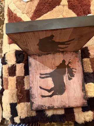 2 Quadri Nordici Rustici alce e orso