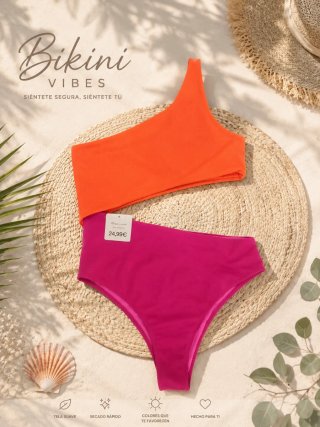 Trikini Naranja y Rosa Talla 42/44
