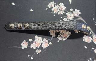 Pulseira Chrome Hearts Couro Preto