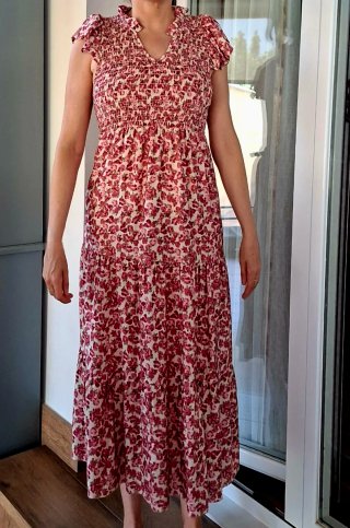 Vestido largo estampado floral