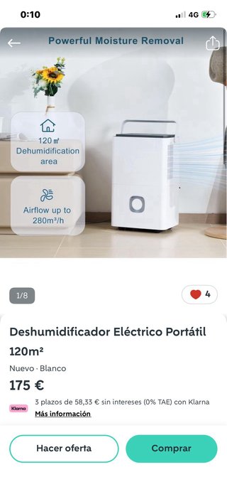 Deshumidificador Smart Touch Control Panel