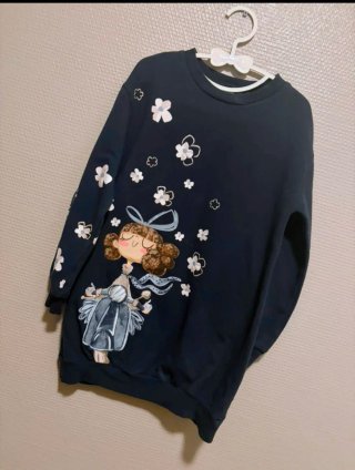 Vestido sudadera niña talla 7 azul