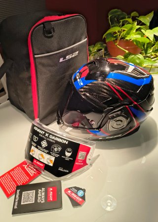 Casco moto modular LS2 Carbono Advant X ff901.