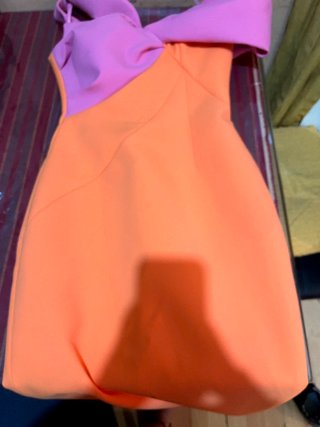 Vestido fiesta rosa y naranja Talla L
