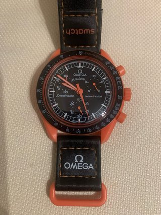Omega x Swatch Moonswatch Negro Naranja