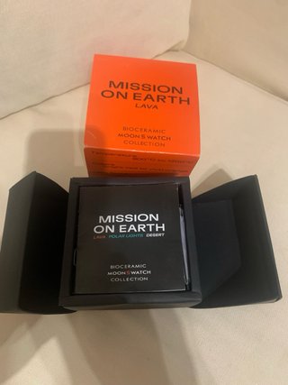 Omega x Swatch Moonswatch Negro Naranja