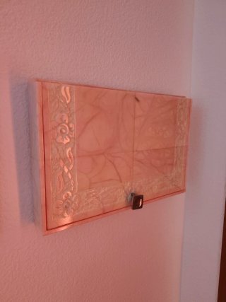 Set marmorizzato per ingresso, scatola per banconi e luce
