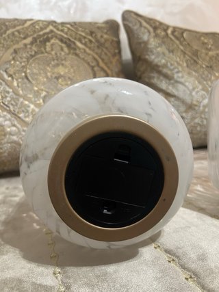 Lámparas de cristal con base dorada (2 unidades)