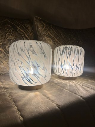 Lámparas de cristal con base dorada (2 unidades)