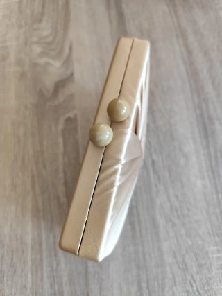 Bolso de fiesta satén dorado champán
