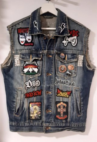 Chaleco vaquero estilo heavy metal