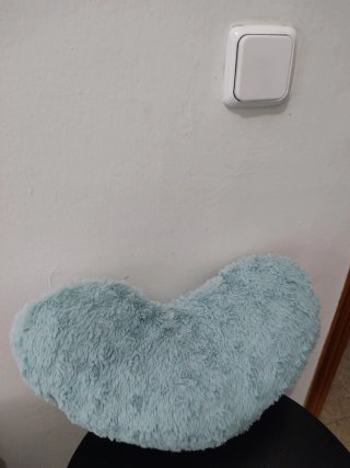 Cojín Corazón Azul Turquesa
