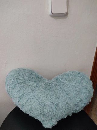 Cojín Corazón Azul Turquesa
