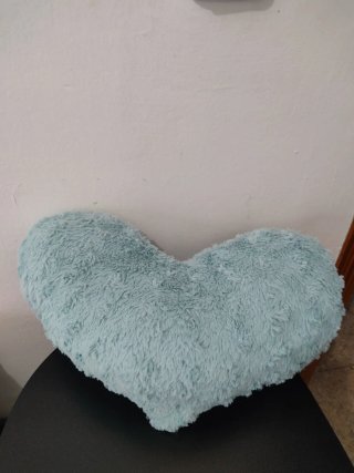 Cojín Corazón Azul Turquesa