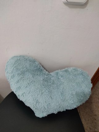 Cojín Corazón Azul Turquesa