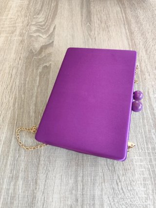 Bolso de fiesta satén morado