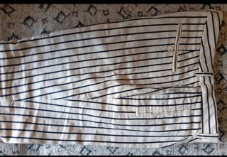 Pantalón rayas Massimo Dutti beige/negro