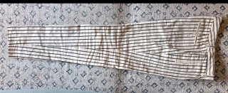 Pantalón rayas Massimo Dutti beige/negro