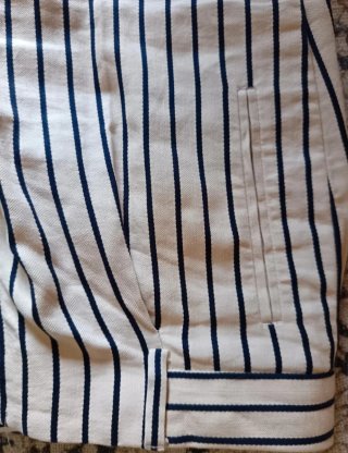Pantalón rayas Massimo Dutti beige/negro