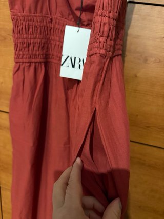 Vestido Zara Rojo Midi
