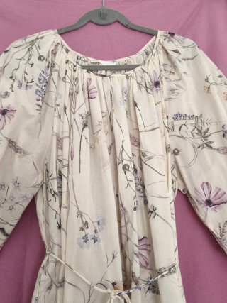 Vestido maxi floral multicor
