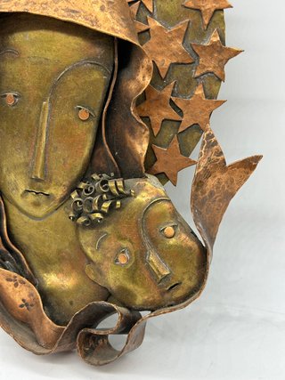 JOSEP OBIOLS PALAU - Placa religiosa Virgen Jesus