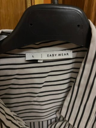 Camisa Zara Rayas Blanco y Negro