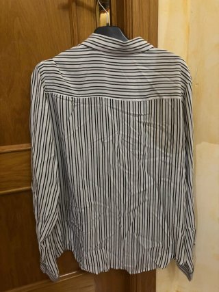 Camisa Zara Rayas Blanco y Negro