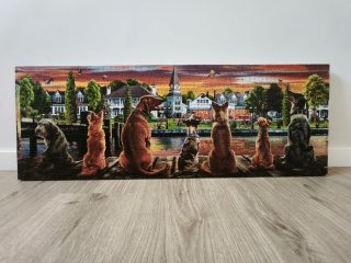 Puzzle de perros en el muelle