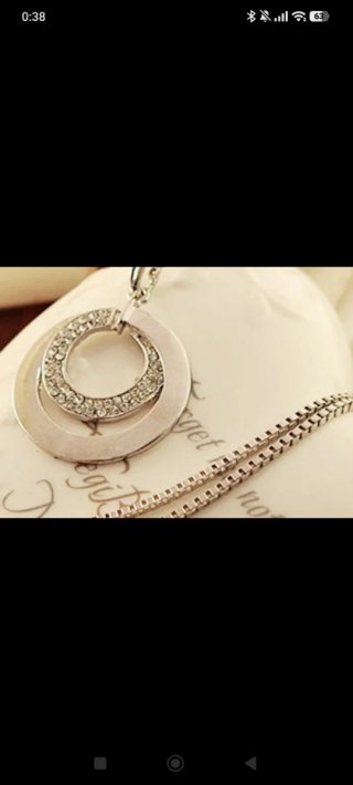 Colgante extra largo estilo Swarovski. NUEVO