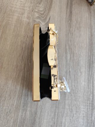 Bolso de fiesta metalizado con pedrería