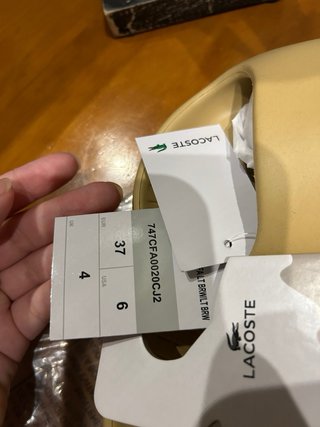 Chanclas Lacoste Beige Talla 36