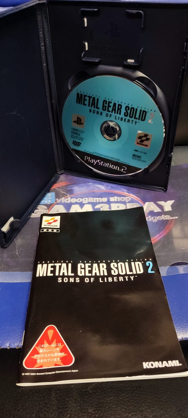 Metal Gear Solid 2 PS2 Japonés Completo + Obi