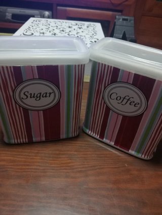 Botes de cerámica para café y azúcar