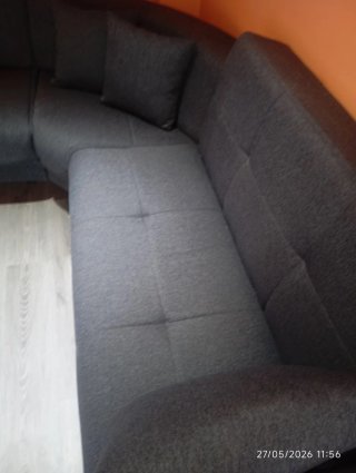 Sofa Rinconera gris abatible cama, Perfecto estado