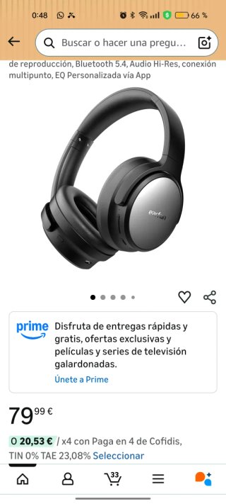 Auriculares EarFun Wave Pro Inalámbricos ANC