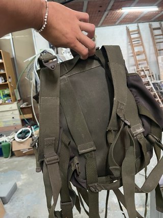 Mochila militar verde
