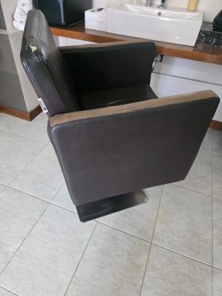 Sillón de peluquería/barbería marrón